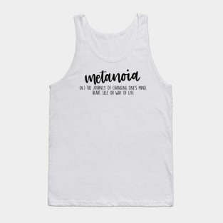 Metanoia Aesthetic Word Definition Tank Top